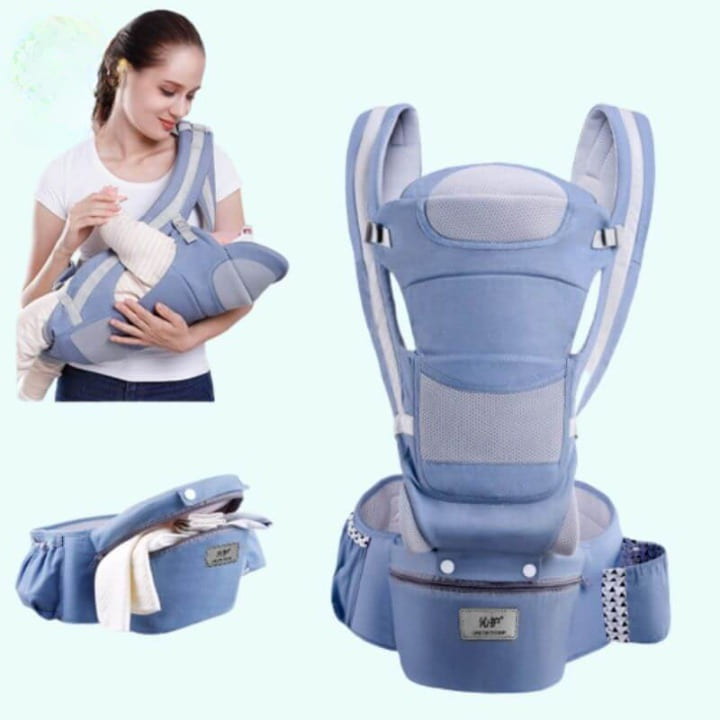 Porte-bebe-ergonomique-bleu-ciel-polyvalent