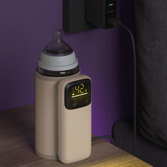chauffe-biberon-portable-beige-charge-durable