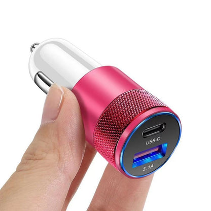 3.1A USB PD Steel Gun Car Charger