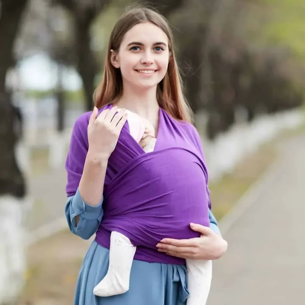bebe-echarpe-portage-mauve-securitaire