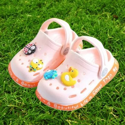 crocs-enfant-rose-colore