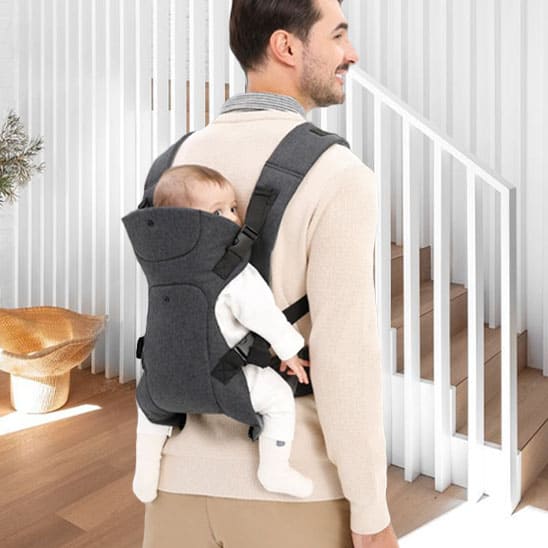 kangourou-porte-bebe-gris-multi-positions