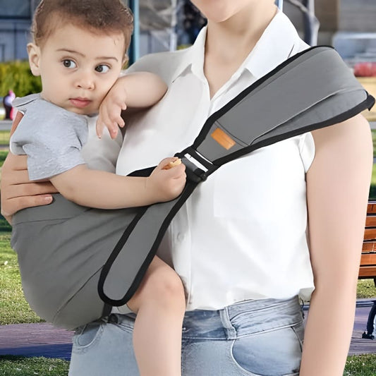 porte-bebe-bandouliere-gris-confortable