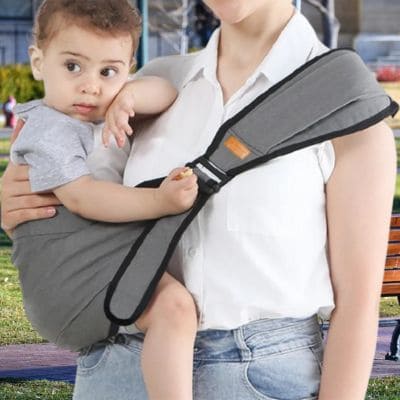 porte-bebe-bandouliere-gris-connexion-unique
